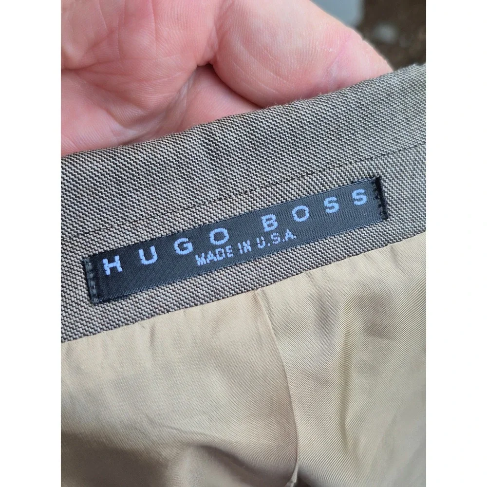 Hugo Boss Vitale Barberis Canonico Super 110s Wool Tan Brown Sport Coat 40‎ R